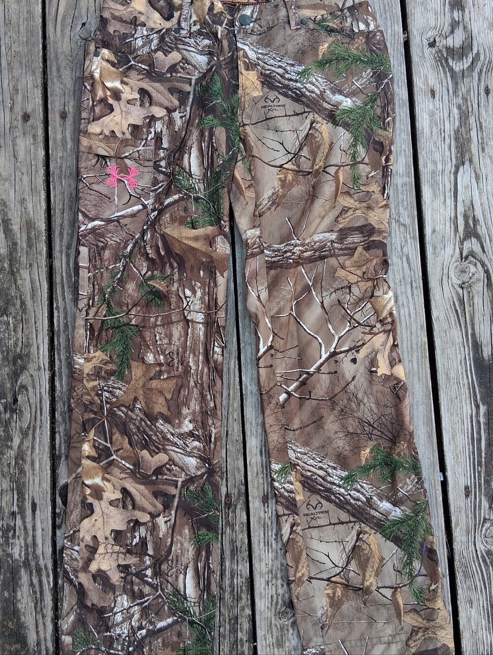 Under Armour Realtree Camo Hunting Pants with Pink Accent